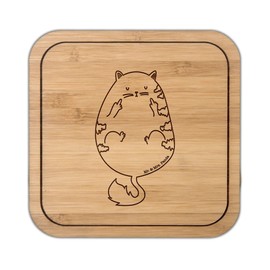 Mr. & Mrs. Panda Square Coaster Cat Early Bird Gift Meow Cats Cat Friend Glass Coasters Coasters Glasses Rent