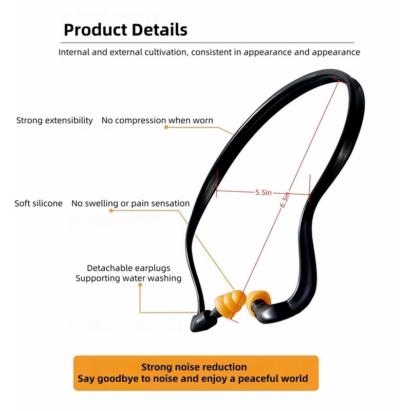 Banded Earplugs for Shooting 29dB NRR - Noise Cancelling Reusable