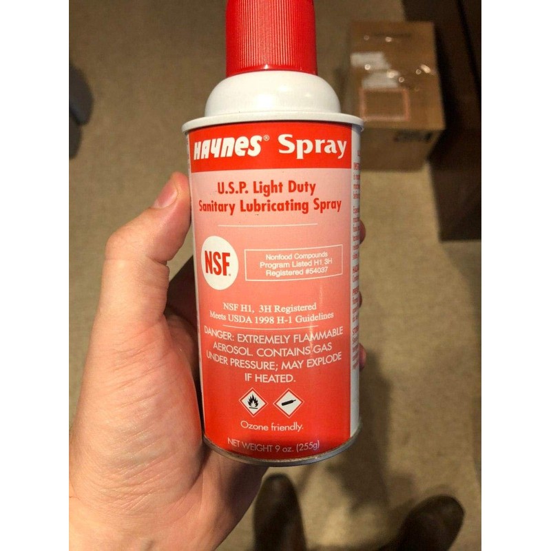 THE FRYOILSAVER COMPANY Haynes Spray, U.S.P. Light Duty Sanitary Lubricating