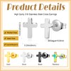 Stainless Steel Tiny Classic Cross Stud Post Earrings for women