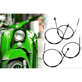 Bowden Cable Set 4-Piece Gas Brake Starter Clutch for Simson Schwalbe KR51/2 FL Starter Cable 38 mm, Maintenance-Free