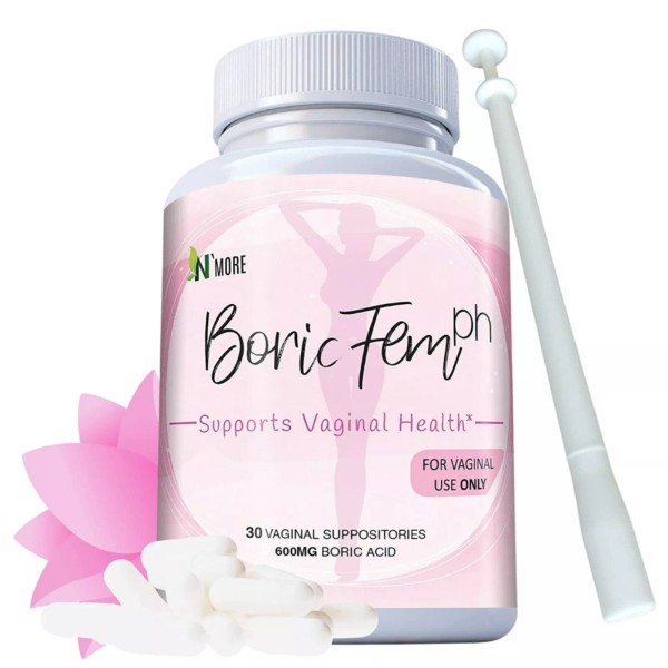 BORICFEM 600MG VAGINAL SUPPOSITORIES YEAST INFECTION BV MADE IN USA