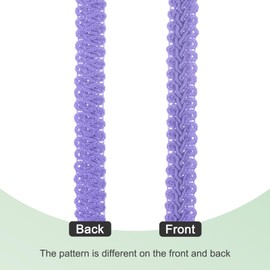 M METERXITY Gimp Braid Trim, 1/2 Inch 12cm x 25 Yards Polyester Woven Trim Lace Ribbon Fabric Upholstery Trim for Sewing/Costume/Home Decor/DIY Craft/Curtain/Jewelry Making [Light Purple]