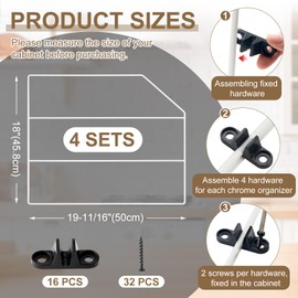 Blulu 4 Pcs Baking Sheet Organizer Tray Dividers for Cabinets Kitchen Cabinet Dividers Vertical for Baking Sheets Chrome Divider Pan Rack Storage Wires for Kitchen Cupboards (White,18" X 20")