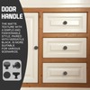 GegXcn 4 Pack Black Cupboard Knobs, Round Metal Knurled Cabinet
