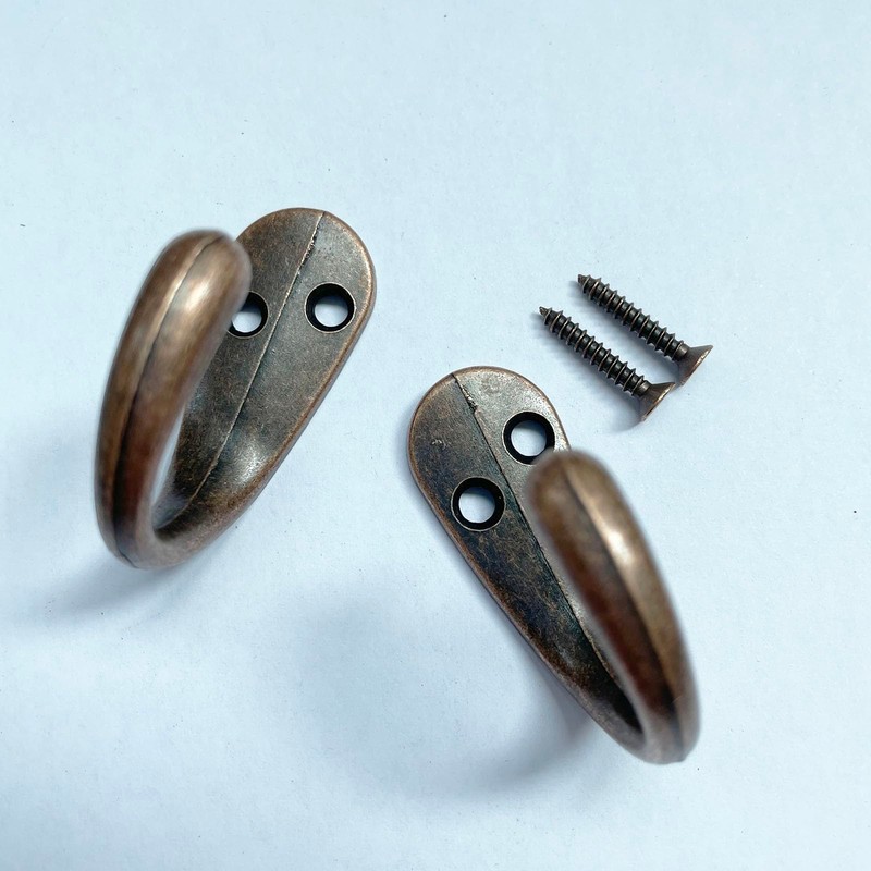Mokife Coat Hooks, Vintage Copper, Pack of 6 Heavy Duty