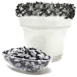 Snowy River Black’n White Sugared Salt Blend - Naturally Colored Margarita Salt with Sugar Highlights, Margarita Rimmer, Beverage Rimmer, Decorative Cocktail Rimming, (8oz Bag)