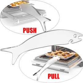 Oven Rack Puller Oven Accessories - Oven Rack Push Pull Tool Puller Stick for Sliding In-and-out Toaster Oven Accessories for Minimizing Burn Risks
