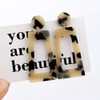 Multicolor Resin Acrylic Rectangle Geometric Drop Dangle Earrings Leopard Mottled