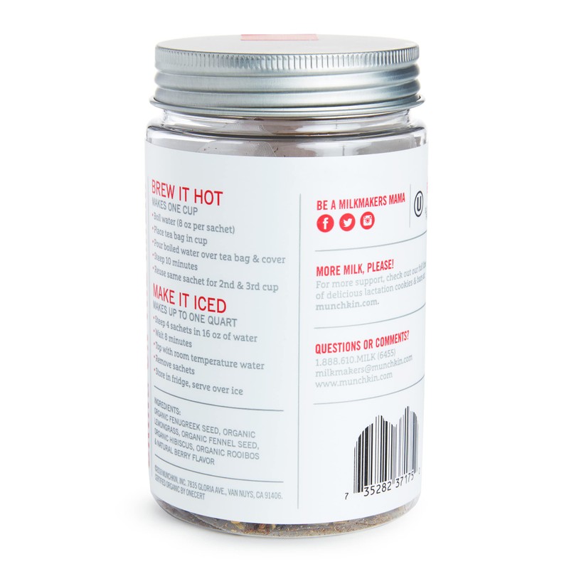 Munchkin Milkmakers Lactation Tea, Berry, 12 Count