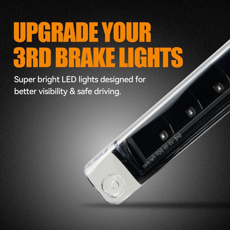 Cxdar Third 3rd Brake Light LED for 2003-2017 Chevy Express,