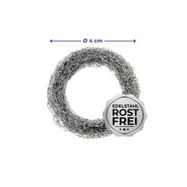 Maximex Raccoglitore di calcare MOD. Hexi Set di 2 Accessori per bollitore anticalcare Acciaio Inossidabile Risparmio energetico 4x2 cm Argento