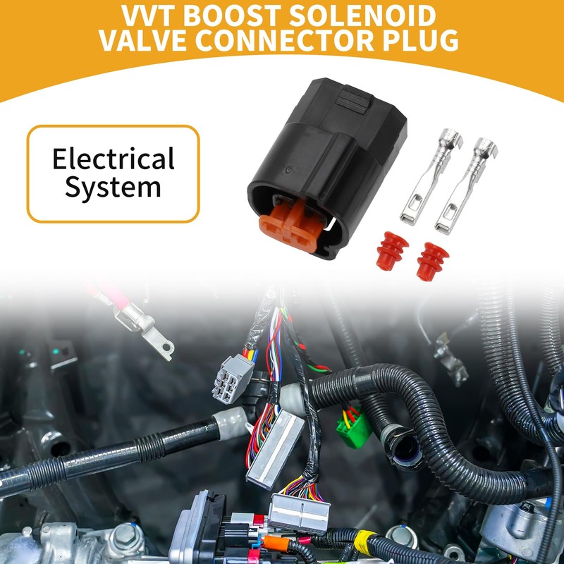 Partuto 2 Pin VVT Boost Solenoid Valve Connector Plug -