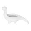 Creative Co-Op Maceta de gres con Forma de Dinosaurio Blanco