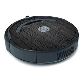 MIGHTY SKINS MightySkins Skin for iRobot Roomba 675 Minimal Coverage - Black Wood | Protective, Durable, and Unique Vinyl Decal wrap Cover | Easy to Apply, Remove, and Change Styles | Made in The USA