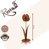 Rusty Metal Decorative Tulip Flower Decorative Patina, 1
