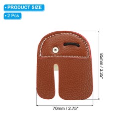 PATIKIL Archery Finger Tabs, Leather Archery Finger Guard Protective Gear, Brown
