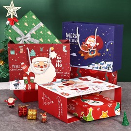 JMANNI Christmas Gift Bags, 4 Styles christmas bags for gifts, Small Gift Bags, Xmas Paper Bags, Gifts Wrapping, Party Favors Holiday Gift Bags