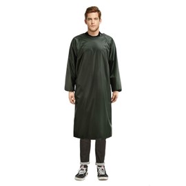 Surblue Waterproof Apron Long Sleeves,Smock Overalls for Lab Work,Cleaning,Work Shop,Dishwashing,Dog Grooming,Adults(Army Green)