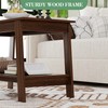 31.49" Coffee Table, 2-Tier Small Living Room Table, Rustic Modern