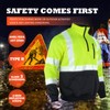 FONIRRA High Visibility Safety Sweatshirt ANSI Class 3 Fleece 1/4
