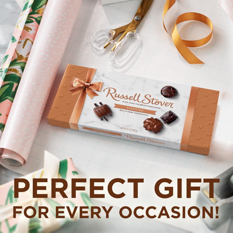 Russell Stover, Assorted Milk and Dark Chocolates, Chocolate Gift Box,