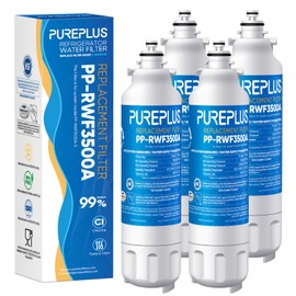 PUREPLUS Replacement for ADQ73613401, LG® LT800P®, LT800PC, ADQ736134, ADQ73613402, LSXS26326S, LSXS26366S, LMXS30776S, LSXS26366D, LMXC23746S, 46-9490, Refrigerator Water Filter, 4 Pack
