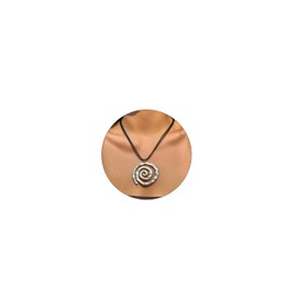 ALRNBY Silver Pendant Necklaces for Women Men Big Spiral Circle Necklaces Choker Surfer Necklaces Trendy Jewelry Gift Beach Summer