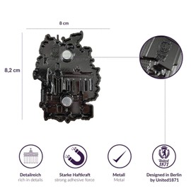 United1871 Germany Souvenir Magnet, Berlin Souvenir, Keepsake Magnet Made of Metal