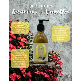 OLEUM VITAE Body Lotion Geranio-Vainilla. Crema Corporal con Aceite Esencial De Geranio. Máxima Hidratación. 250gr