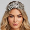 Unicra Silver Leaf Headband Bridal Wedding Headpiece Leaves Festival Hair