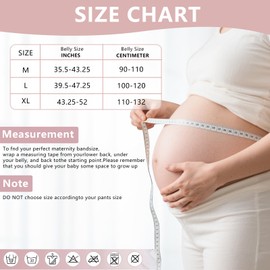 Janety Pregnancy Belly Belt, Pregnancy Belt, Abdominal Support, Pregnancy Support Belt for Waist, Back and Abdomen, Maternity Belt, Pelvic Support Belt (Black, L)