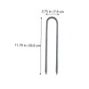 Totority 2pcs U Shaped Fastening Stakes for Gardening Trampoline and