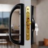 T-HAKEN Sliding Glass Door Handle Set with Mortise Lock -