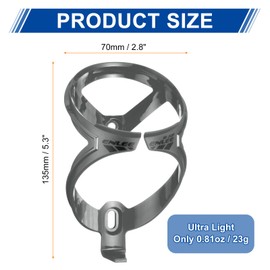 HARFINGTON Bicycle Water Bottle Holder Ultra Lightweight Universal Bike Bottle Cages Cycling Cup Holder for MTB Road Gravel, Grey