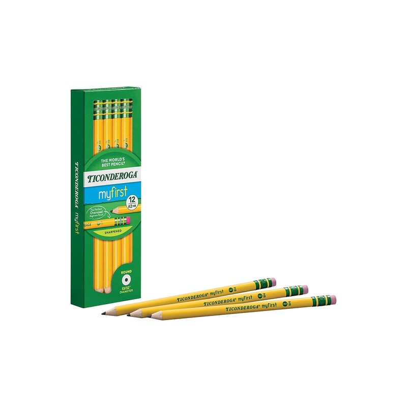 My First Ticonderoga Woodcase Primary Fat Pencil, HB 2, 1