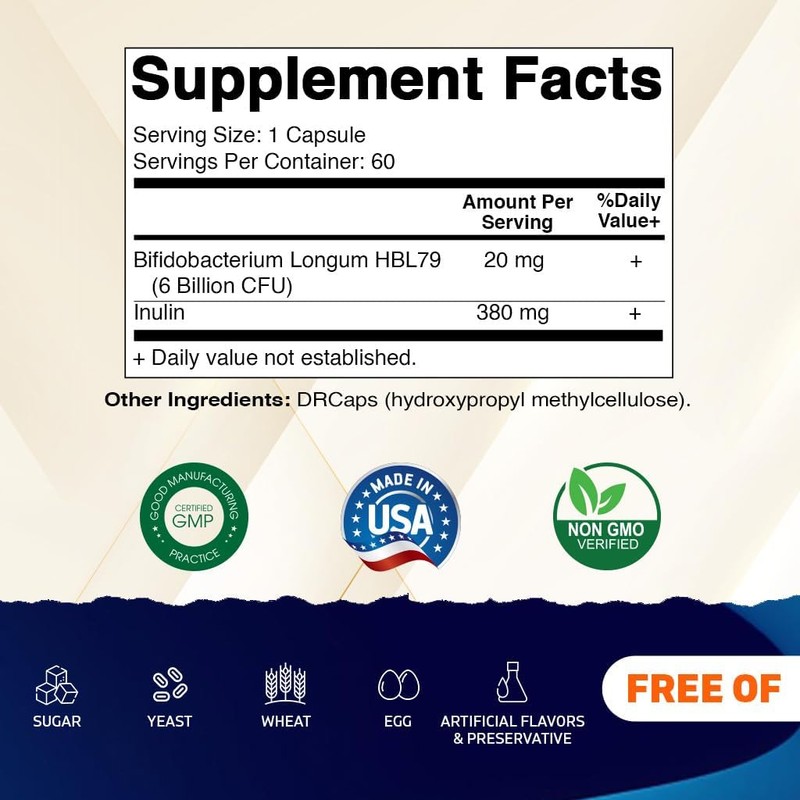 Vitamatic Bifidobacterium Longum 6 Billion CFU per DR Capsule -