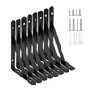 CYH Black Shelf Brackets - 8 Pack Triangle Shelving Brackets