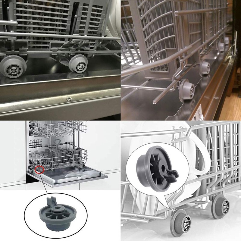 Yorgewd 8-Pack Dishwasher Lower Rack Wheel Replacement 165314 Fit for