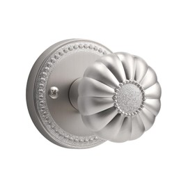 SORWDUERM Brushed Nickel Door Knobs Interior Passage Silvery Door Knob Satin Nickel Door Knobs for Bedroom and Bathroom,Zinc Alloy 1 Pack