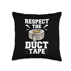 Duct Tape Roll Duck Taping Crafts Gaffa Tape Throw Pillow