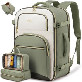 LOVEVOOK Travel Essentials Carry on Backpack 50L Travel Backpack for Women Men,Waterproof TSA Personal Item Travels Bag Airline Flight Approved,Large Carry on Luggage Laptop Backpack with Packing Cube