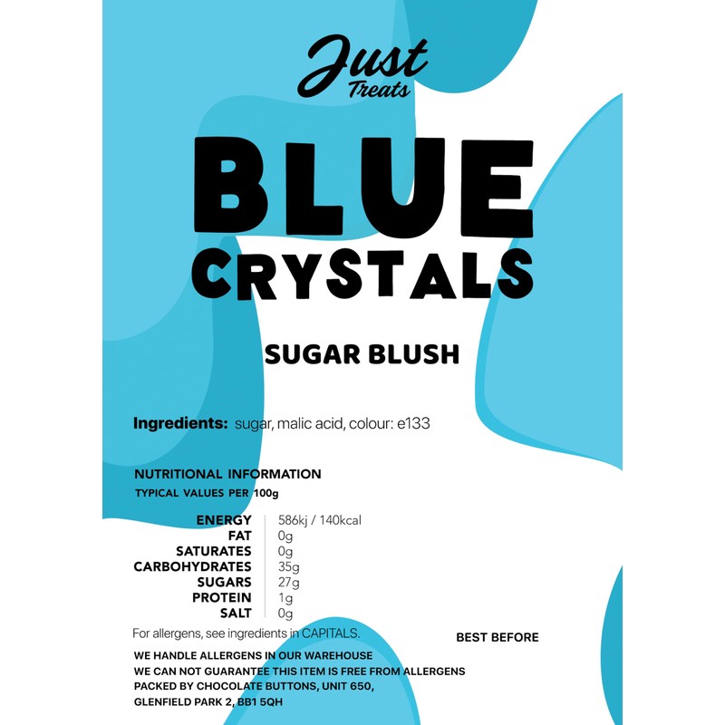 Just Treats Blue Crystals (500g Share Bag)