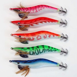 A20egi30h5XG-A No. 3.0 Egi Rattle Included, Set of 5, Luminous Squid Fishing, Egging, Bait Tree,