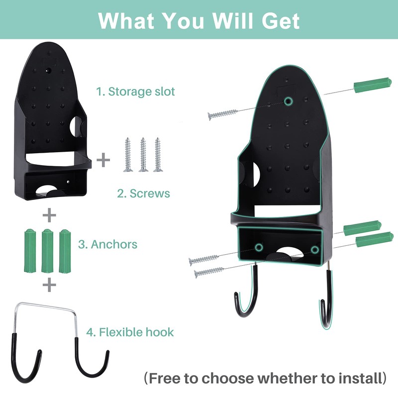Ironing Board Hanger Wall Mount, Iron Hanger with Ironing Board
