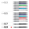 Pentel Mechanical Pencil PG-METAL350 PG Metal 0.9mm Black 5-pack XPG319-A