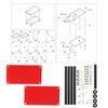 SALALIS Tool Trolley Set, Mini 2 Tier Tool Storage Cart