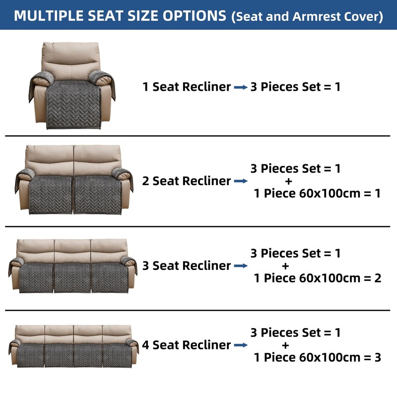 Eismodra Armchair Cover, Armchair Cover for Relaxing Chair, Non-Slip Armchair