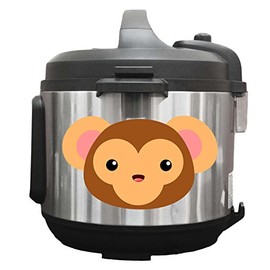 Cutesy Cartoon Monkey - 7 inch Vinyl Decals for Instant Pot Appliances