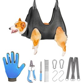 ZARKAVA - Dog Grooming Hammock for Small Dogs, Dog Harness for Nail Trimming - Grooming Kit - Nail Trimming Kit - Dog Nail Trimmers